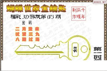 26073期: 3D蝴蝶世家蝴蝶彩图