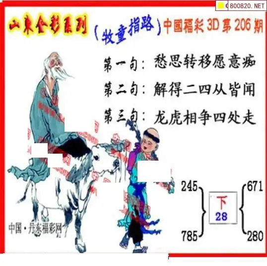 25206期: 福彩3D丹东全图分析