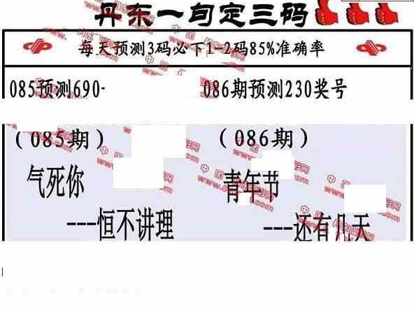 24086期: 福彩3D丹东全图分析