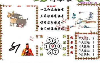 26064期: 福彩3D丹东全图分析