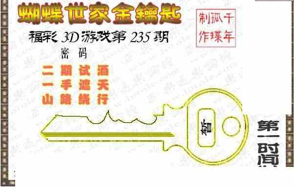 24235期: 3D蝴蝶世家蝴蝶彩图