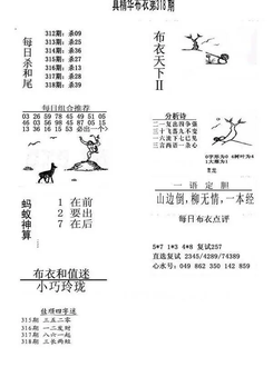 25318期: 福彩3D全套图版参考