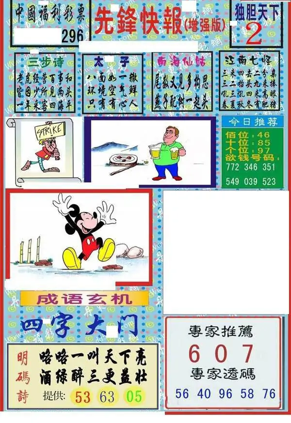 25296期: 福彩3D丹东全图分析