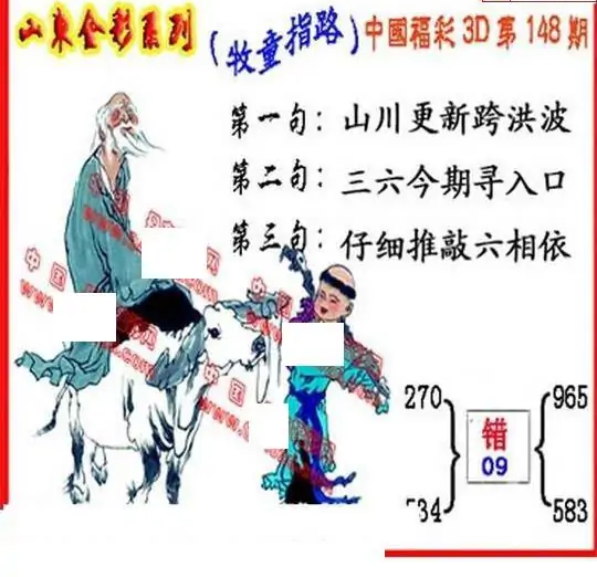 25148期: 福彩3D丹东全图分析