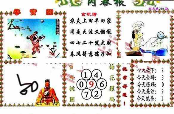 24204期: 福彩3D丹东全图分析