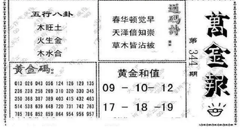 25344期: 大兵福彩3D黄金报图版