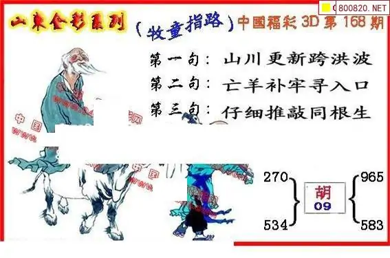 25168期: 福彩3D丹东全图分析