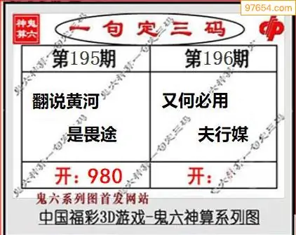 25196期: 福彩3D鬼六神算图