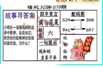 26059期: 福彩3D丹东全图分析