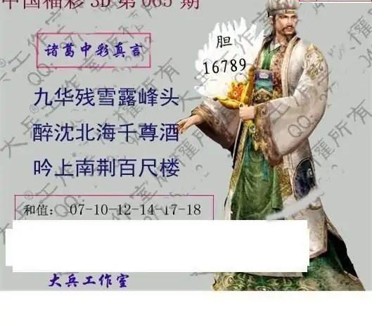 25065期: 大兵福彩3D黄金报图版