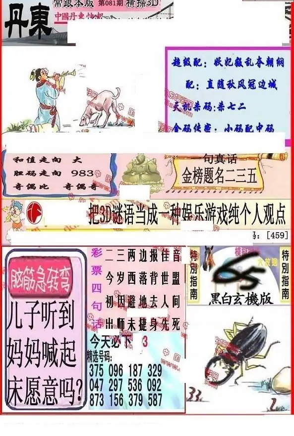 25081期: 福彩3D丹东全图分析