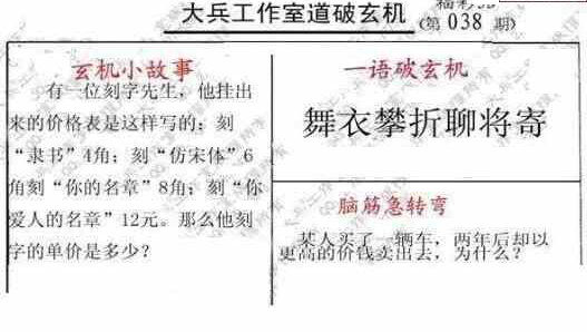 25038期: 大兵福彩3D黄金报图版