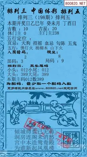 25198期: 福彩3D红黄蓝报