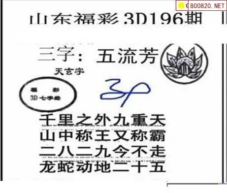 25196期: 三毛3D精品图谜