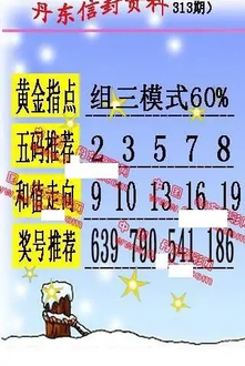 25313期: 福彩3D丹东全图分析
