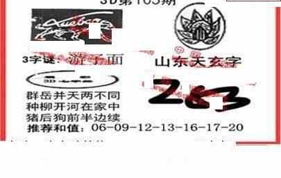 24105期: 福彩3D丹东全图分析