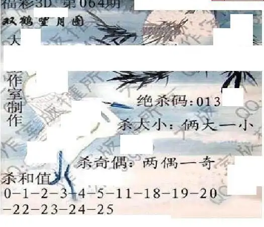 25064期: 大兵福彩3D黄金报图版