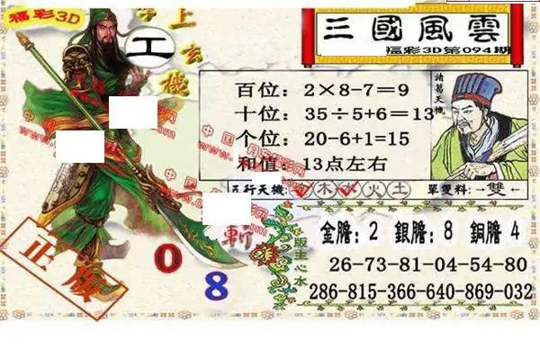 25094期: 福彩3D丹东全图分析