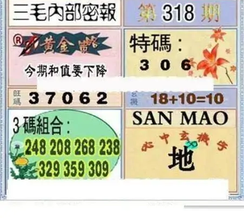 25318期: 三毛3D精品图谜