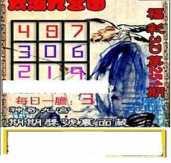 24251期: 太湖图福彩3D精品预测