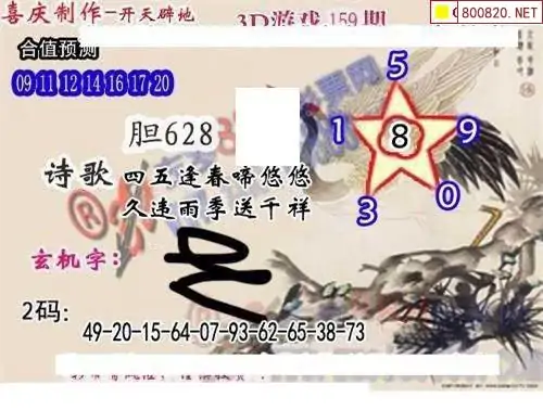25159期: 白老3D杀码图版