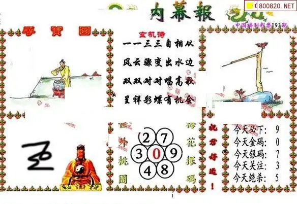 25193期: 福彩3D丹东全图分析