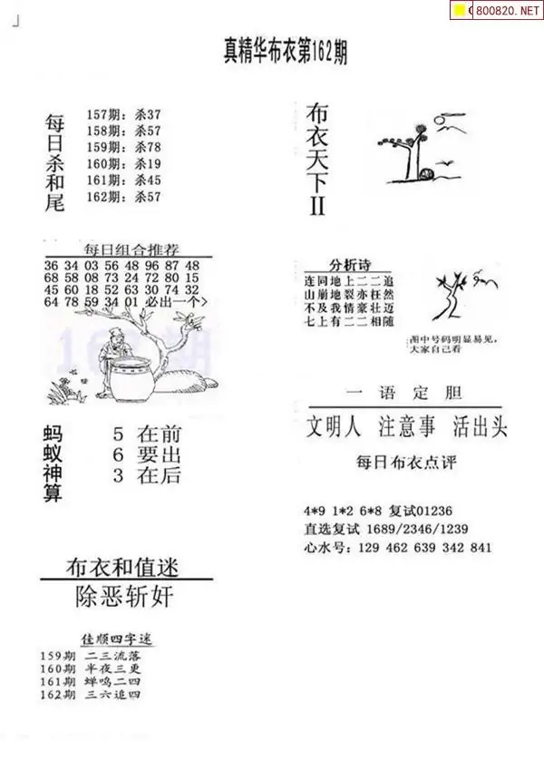 25162期: 福彩3D全套图版参考