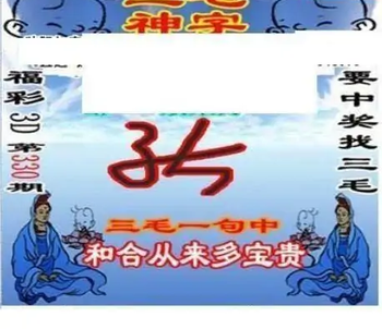 25330期: 三毛3D精品图谜