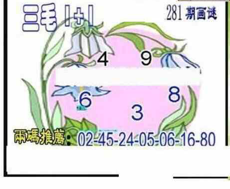 24281期: 三毛3D精品图谜