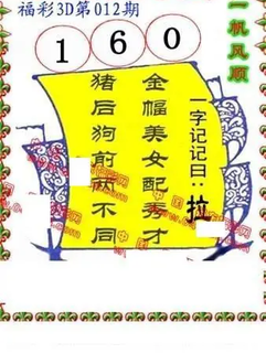 26012期: 福彩3D丹东全图分析