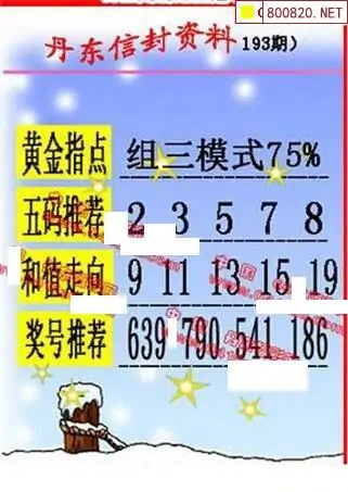 25193期: 福彩3D丹东全图分析