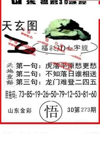 25273期: 福彩3D丹东全图分析