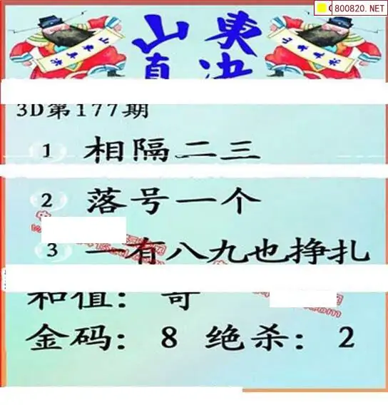 25177期: 福彩3D丹东全图分析