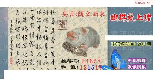 25201期: 3D蝴蝶世家蝴蝶彩图