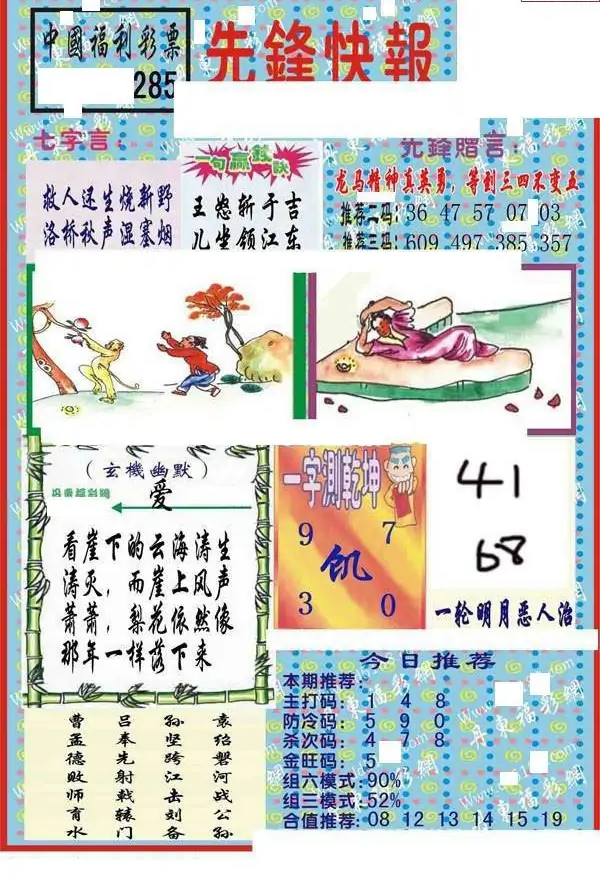 25285期: 福彩3D丹东全图分析