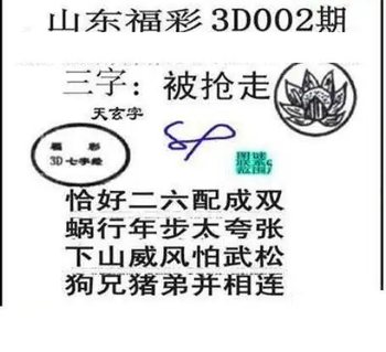 26002期: 三毛3D精品图谜