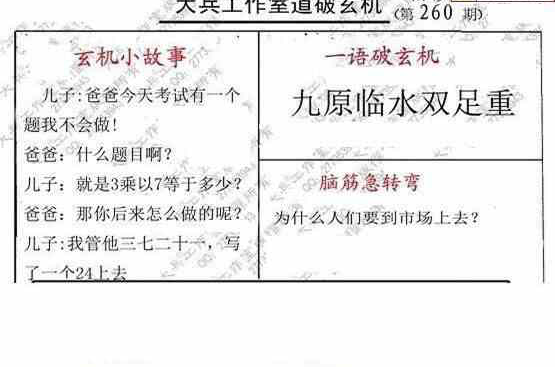 24260期: 大兵福彩3D黄金报图版