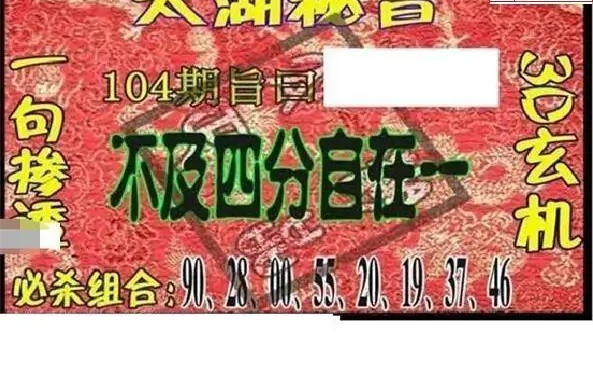 25104期: 太湖图福彩3D精品预测