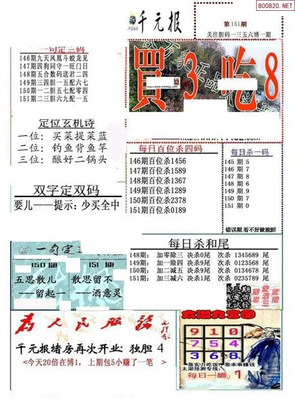 25151期: 福彩3D全套图版参考