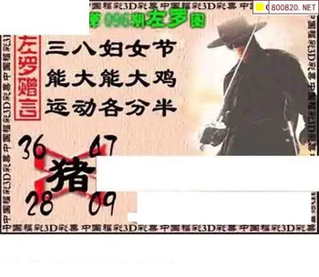 福彩3D 26096期佐罗图一掌经预测图