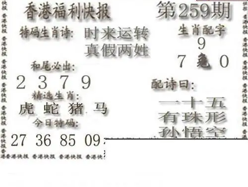 25259期: 白老3D杀码图版