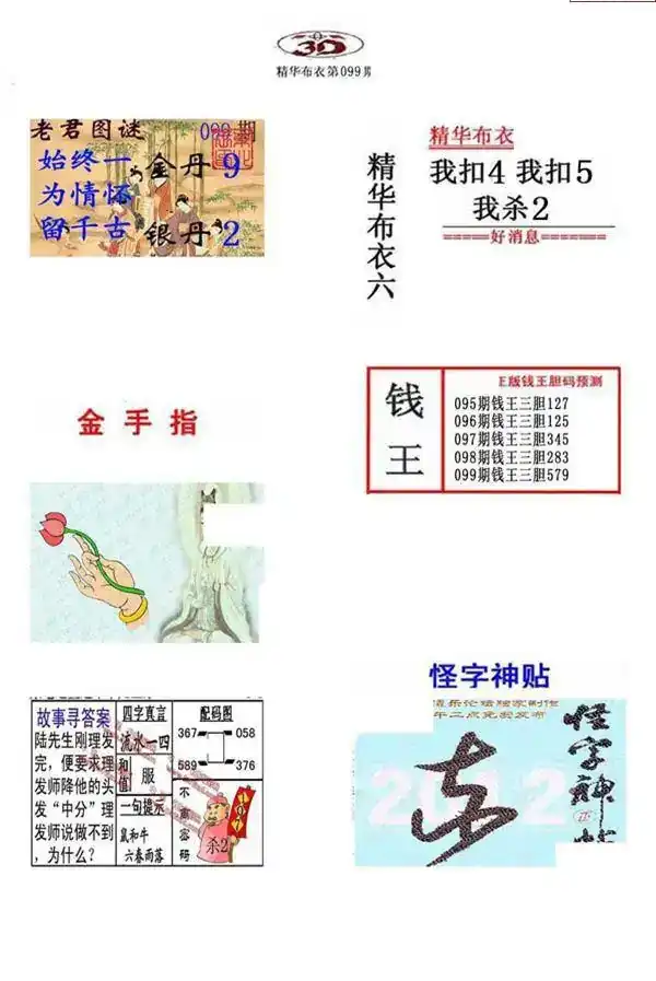 25099期: 福彩3D全套图版参考