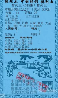 25315期: 福彩3D红黄蓝报