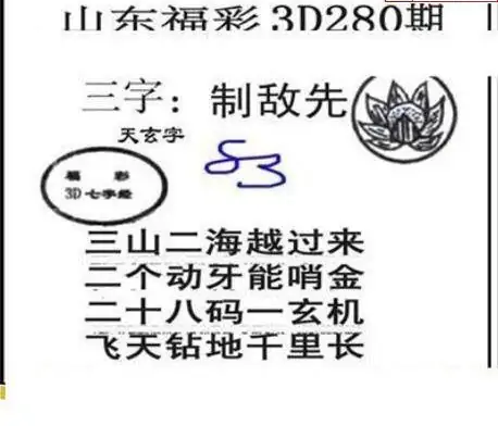 25280期: 三毛3D精品图谜