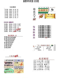 25328期: 福彩3D全套图版参考