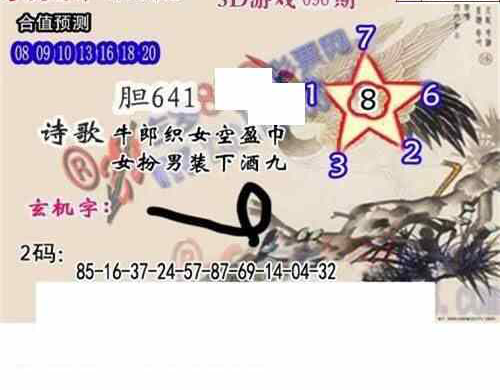 24096期: 白老3D杀码图版
