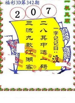 25342期: 福彩3D丹东全图分析