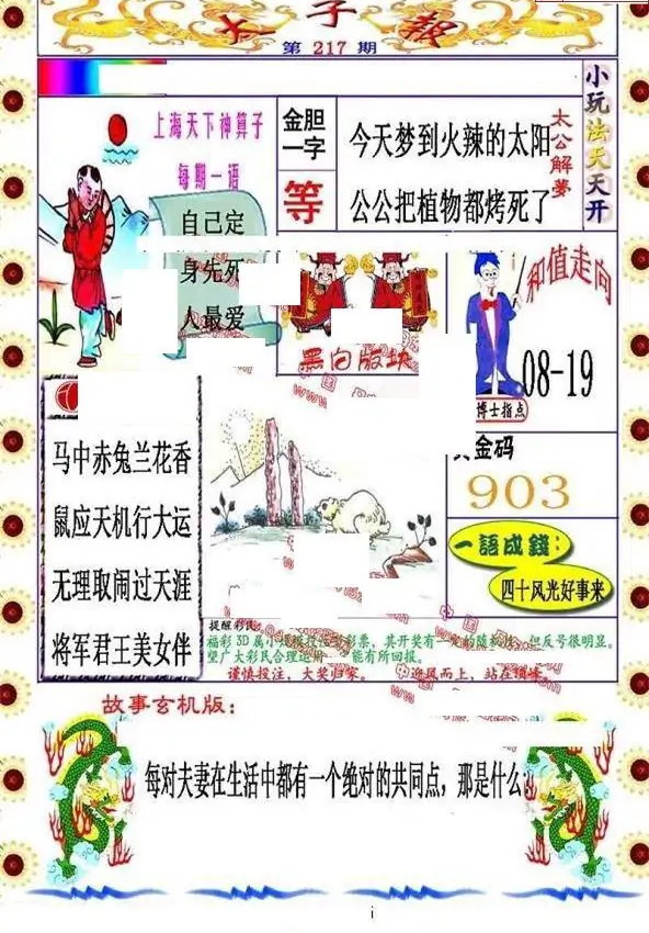 25217期: 福彩3D丹东全图分析