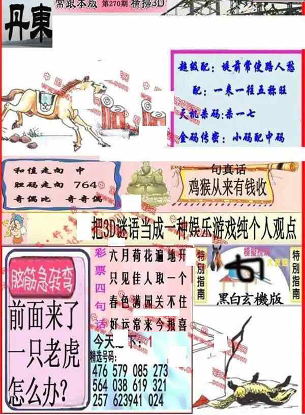 24270期: 福彩3D丹东全图分析