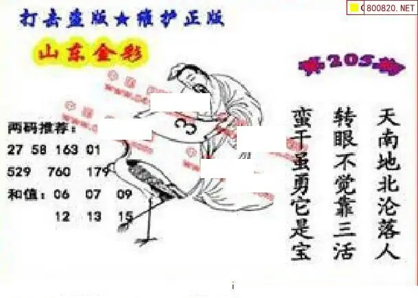 25205期: 福彩3D丹东全图分析